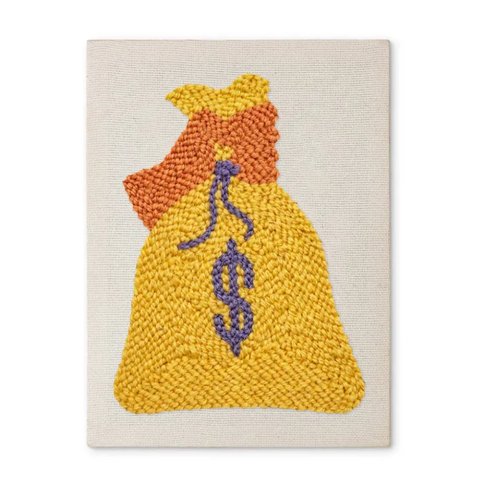 Figured'Art Gouden Geluk punch needle pakket 20x30cm frame