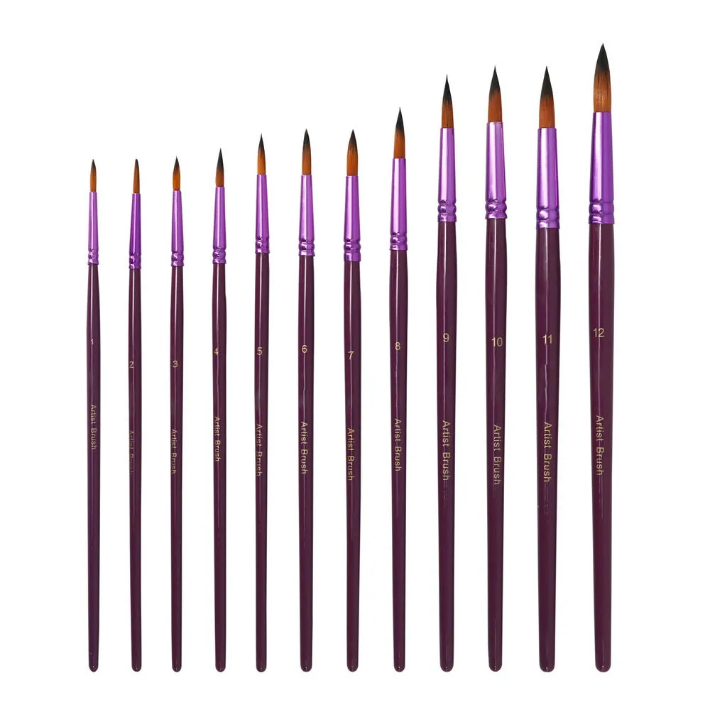 Figured'Art Premium kunstenaarskwasten set van 12 nylon