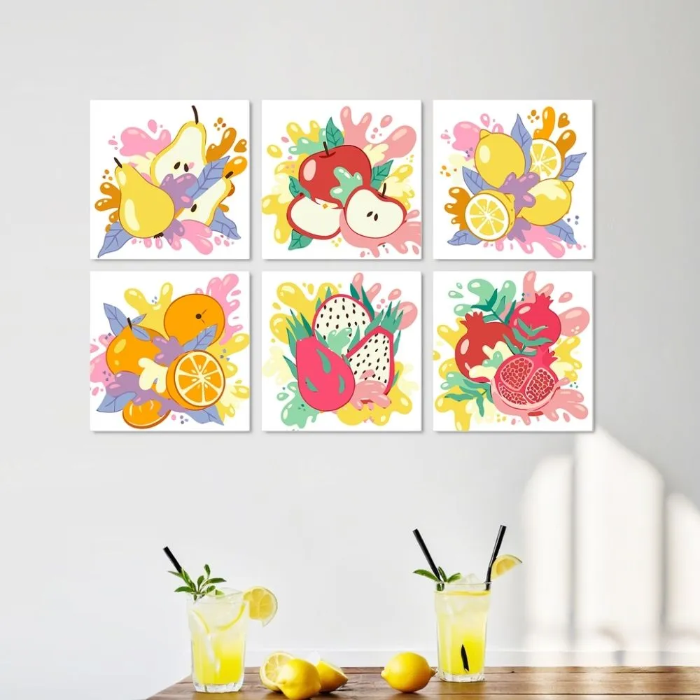 Figured'Art Mini Zoete oogst schilderen op nummer 20x20cm 6 stuks