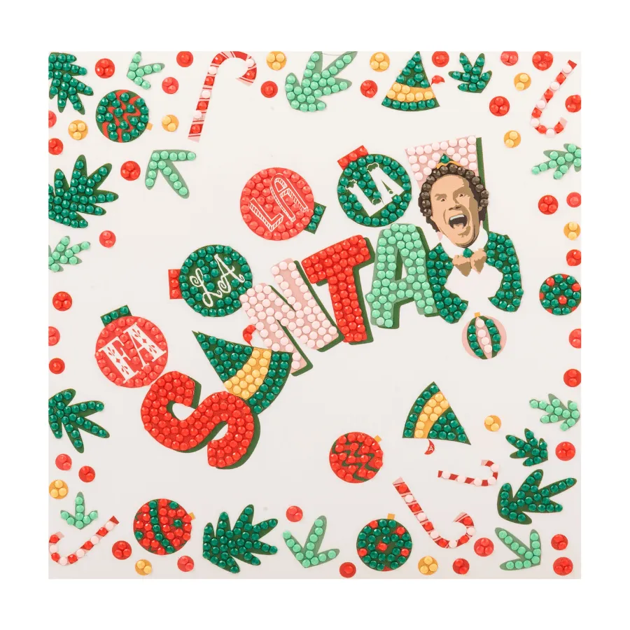 Craft Buddy Crystal Art Buddy the Elf kaartkit 18x18cm Kerst