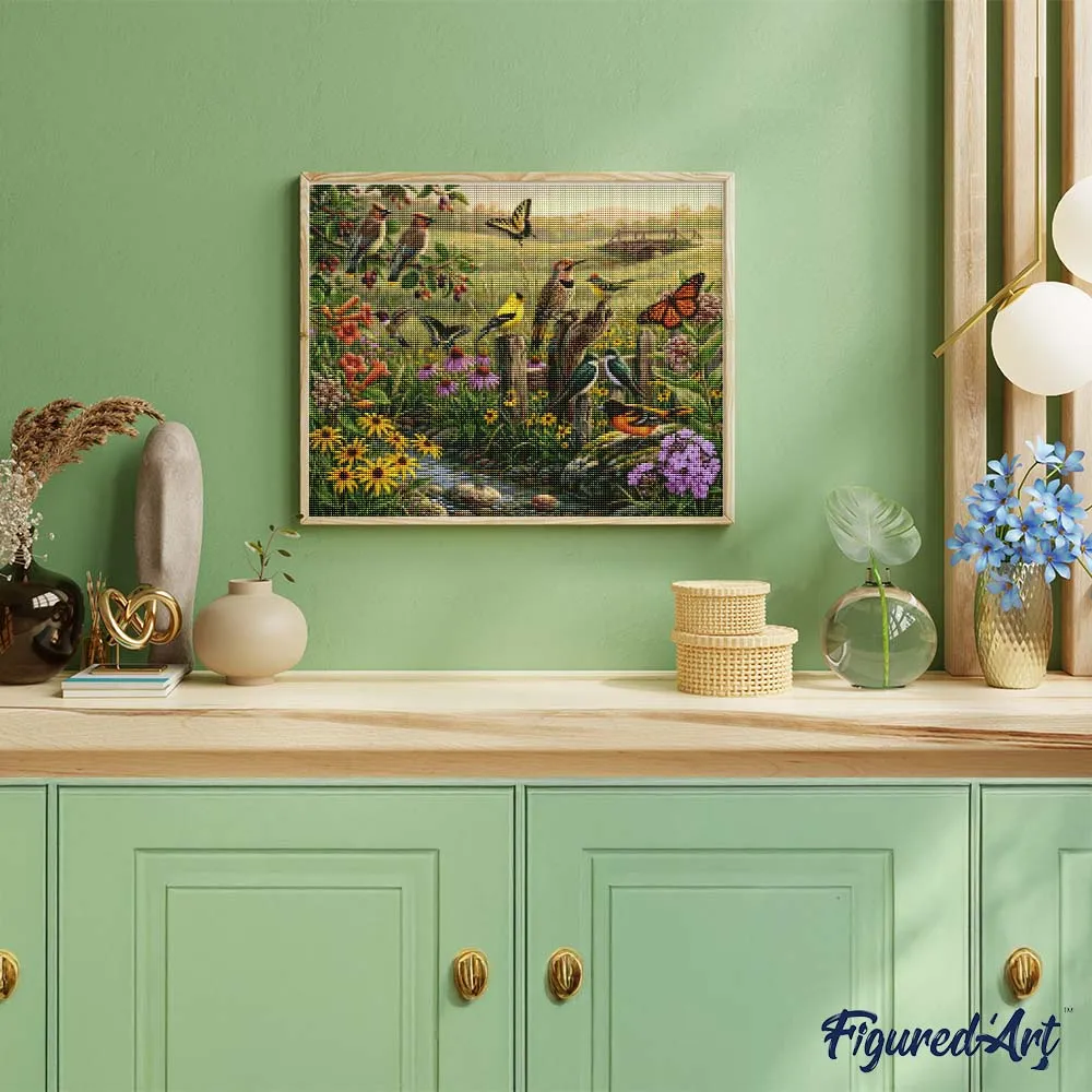 Figured'Art Harmonie van wilde bloemen diamond painting 40x50 cm