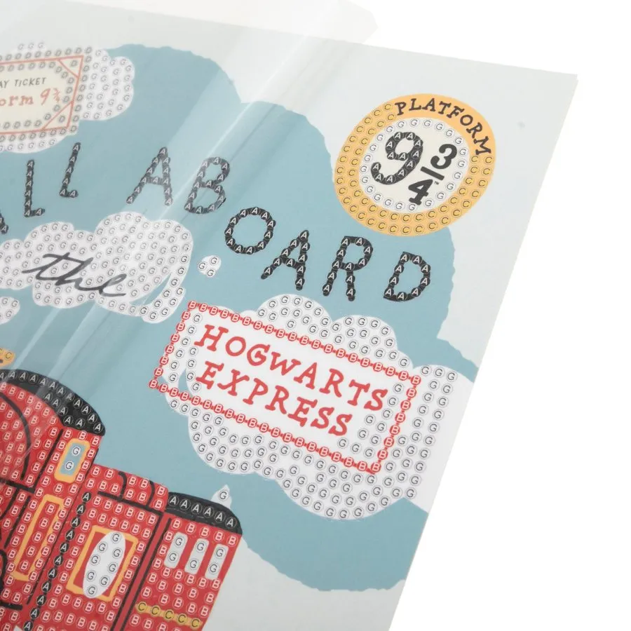 Craft Buddy Crystal Art All Aboard The Hogwarts Express kaart 18x18 cm