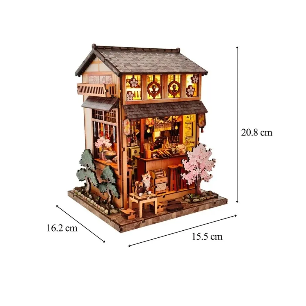 Figured'Art Choshi Yakitori Steegje miniatuurhuisje 3D puzzel met led