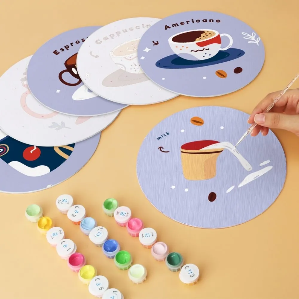 Figured'Art Mini Serie Lavendel-koffiekerst schilderen op nummer Ø20cm 6 stuks winter