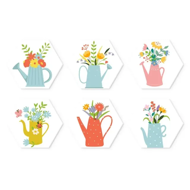 Figured'Art Mini Serie Bloemen uit de gieter 2 schilderen op nummer 6 stuks bloemen