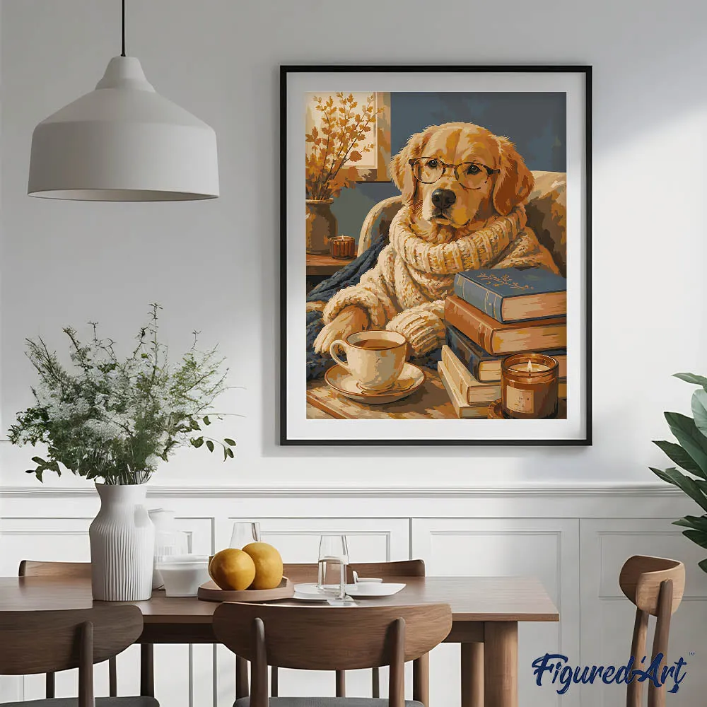 Figured'Art Truienweer schilderen op nummer 40x50 cm hond