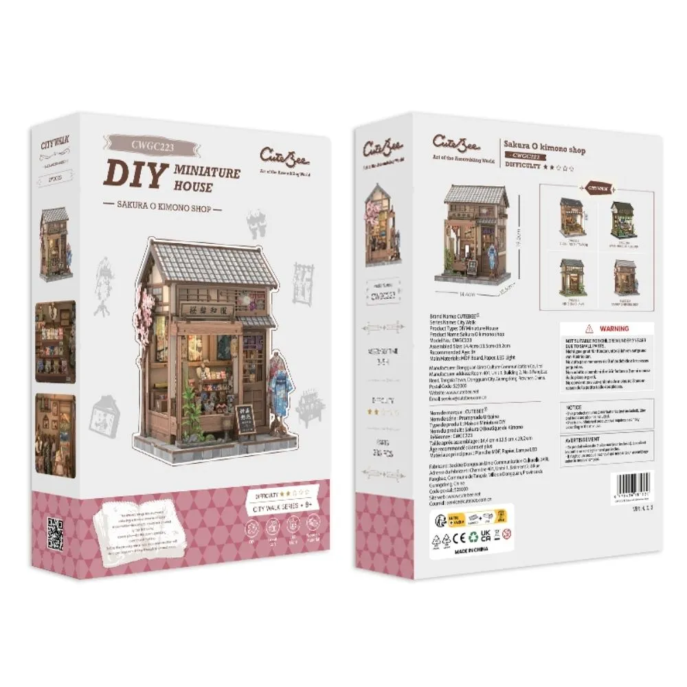 Figured'Art Zijdeatelier van Kyoto book nook bouwpakket 235 delen