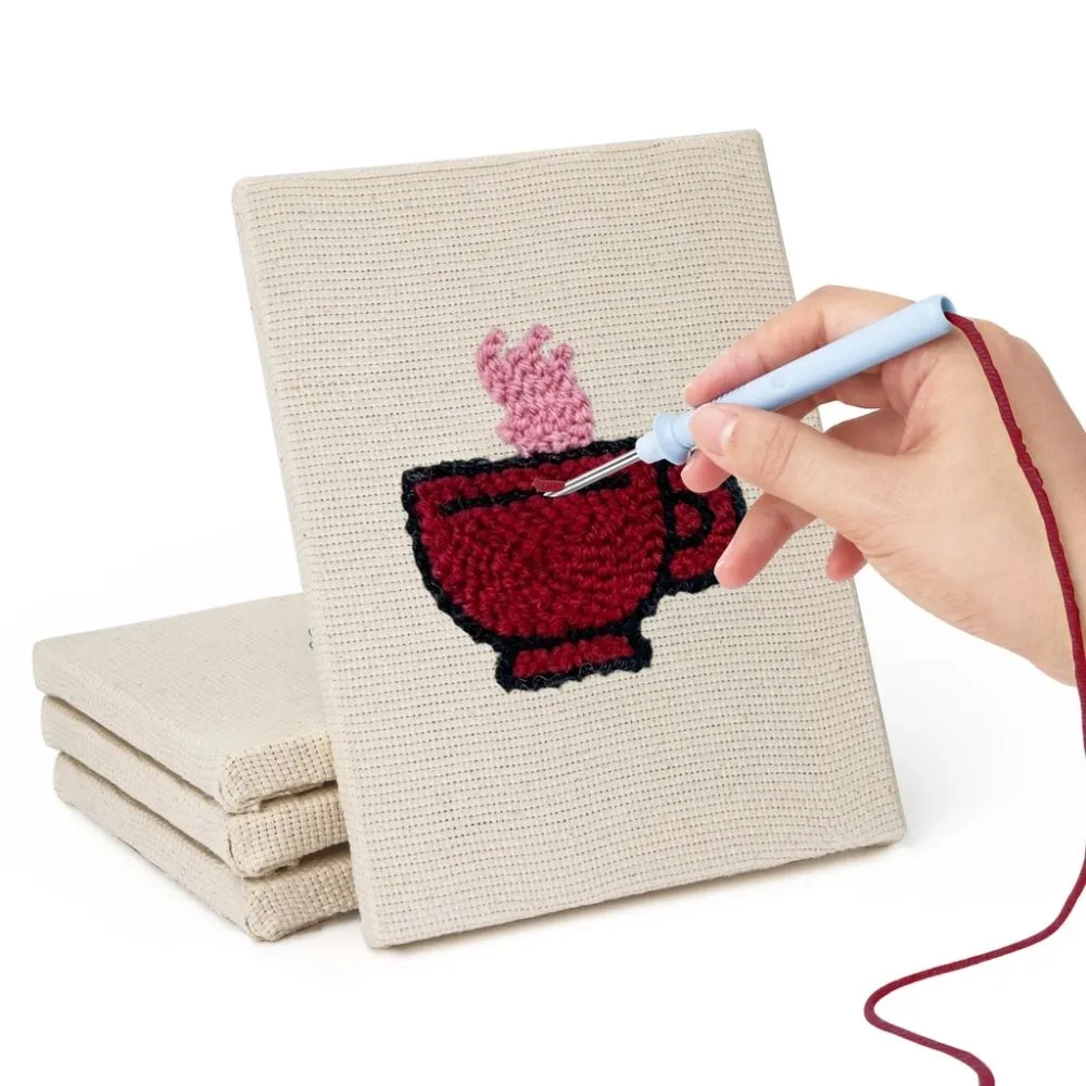 Figured'Art Ontbijt Lekkernijen 2 punch needle set 4 stuks frames
