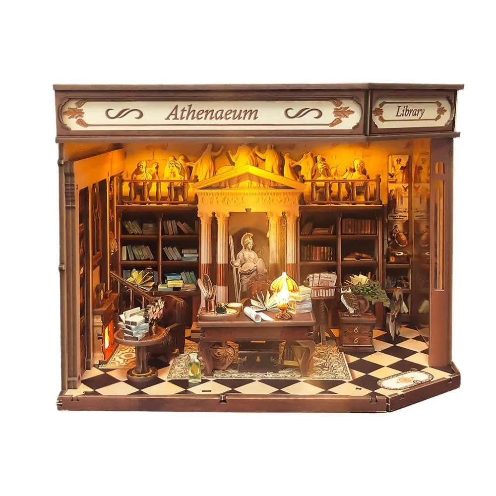 Figured'Art Miniatuurhuisjes Athena's Studeerkamer 3D puzzel met led