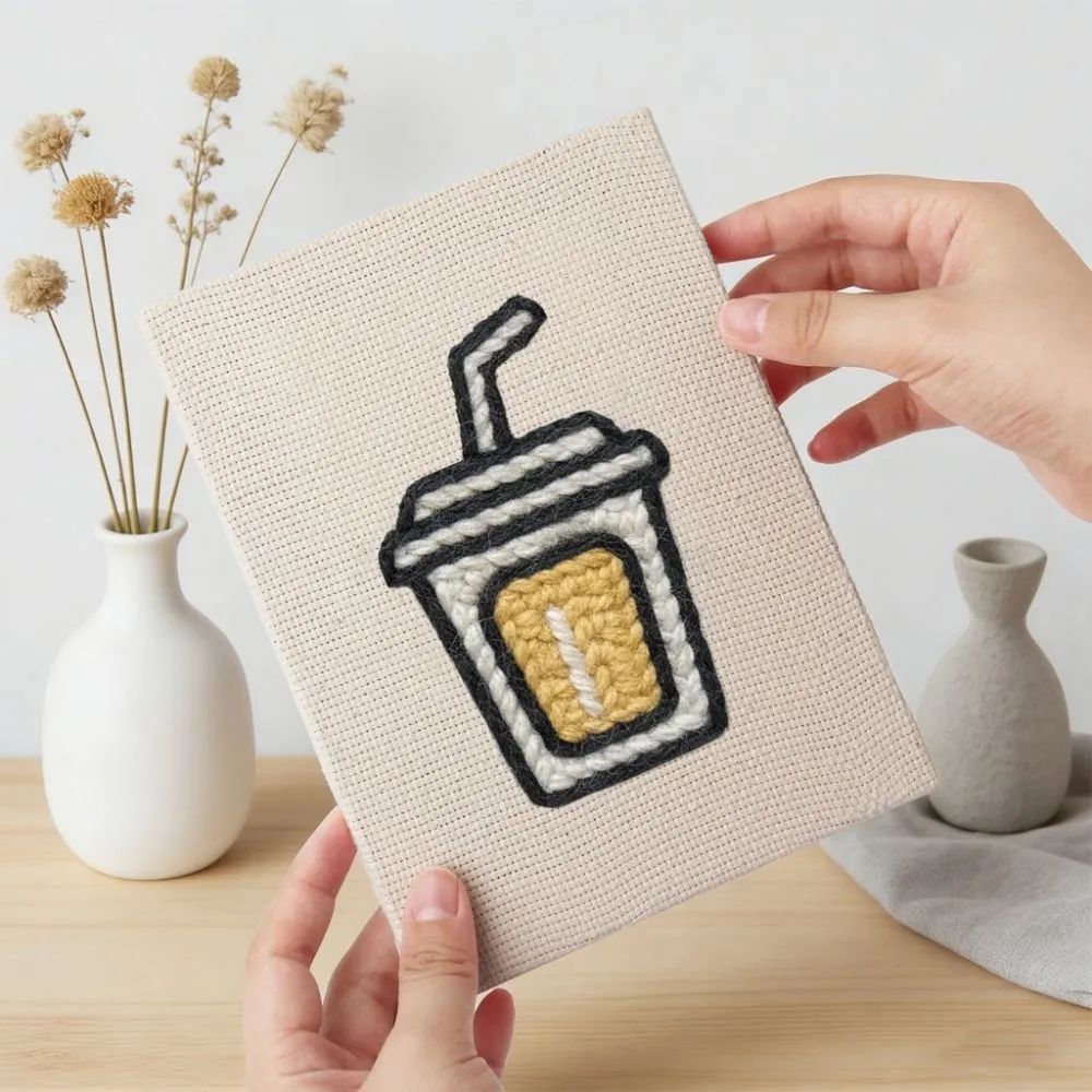 Figured'Art Dagelijkse Snacks punch needle set 4 frames katoen
