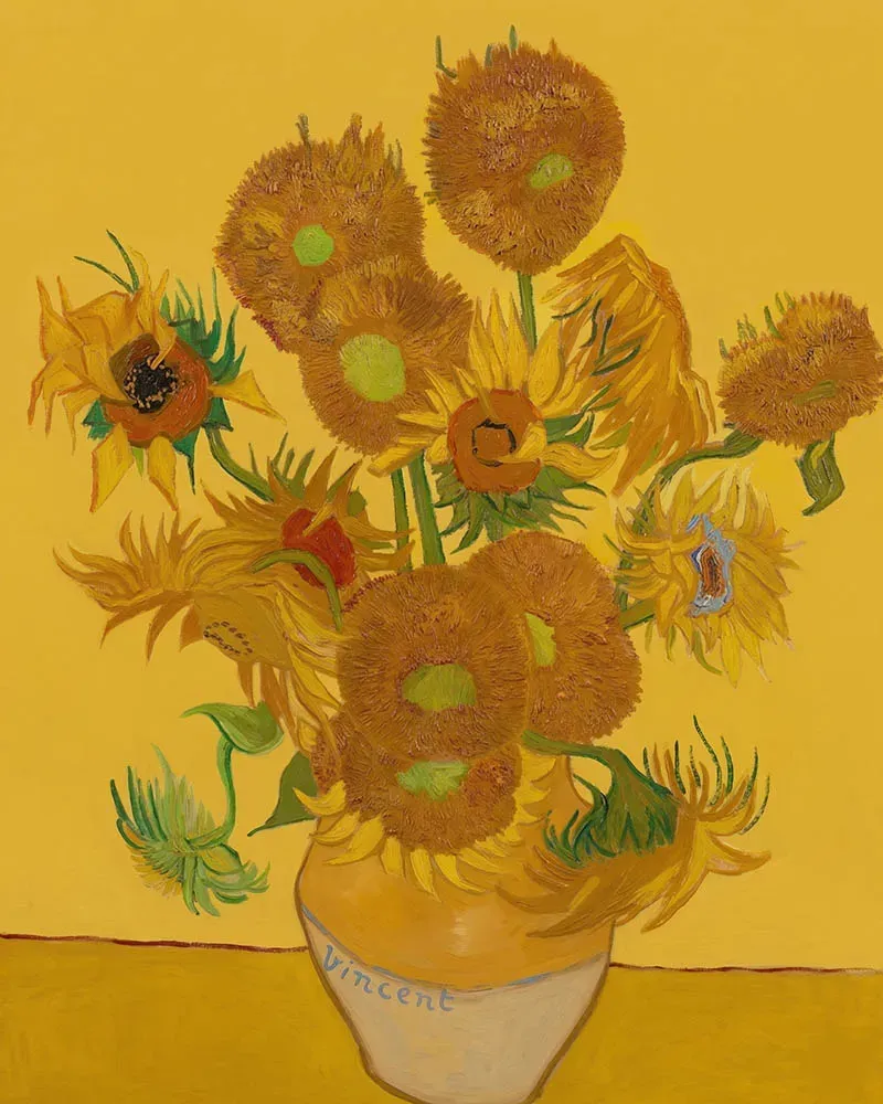 Figured'Art Zonnebloemen Van Gogh diamond painting 40x50cm