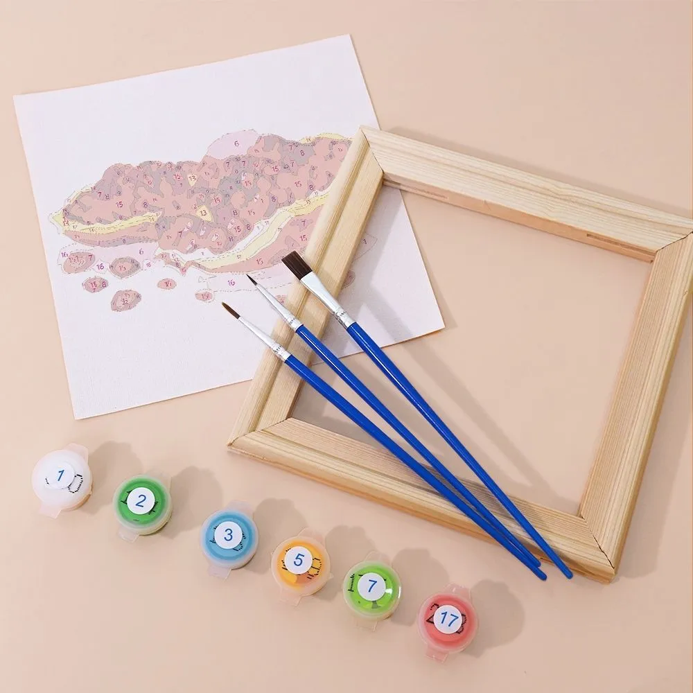Figured'Art Fruit en Groenten schilderen op nummer 6 stuks mini