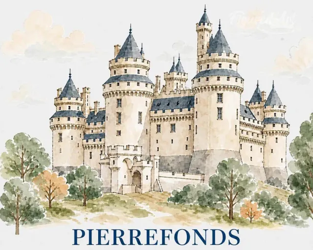 Figured'Art Kasteel van Pierrefonds schilderen op nummer 40x50 cm