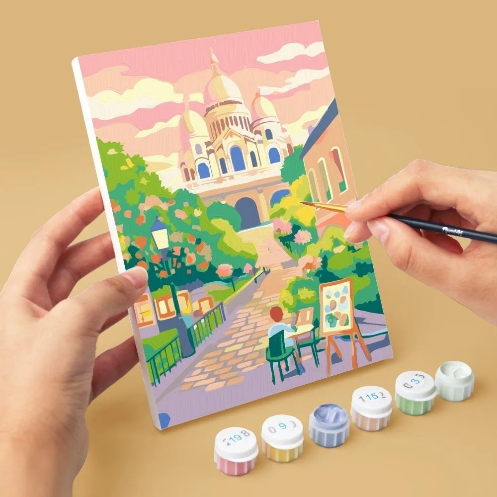 Figured'Art Parijse Dromen mini schilderen op nummer 6x 15x20 cm Parijs