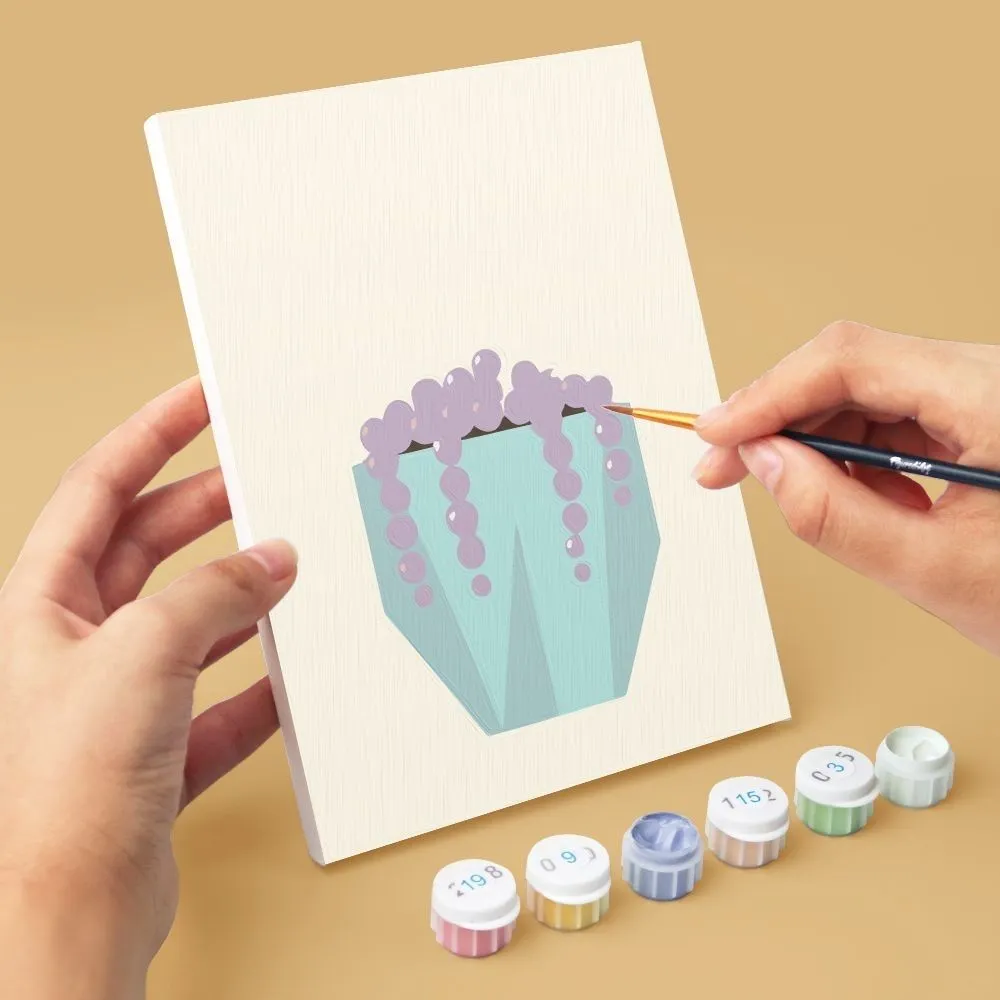 Figured'Art Cactuscollectie 2 mini schilderen op nummer 15x20 6x