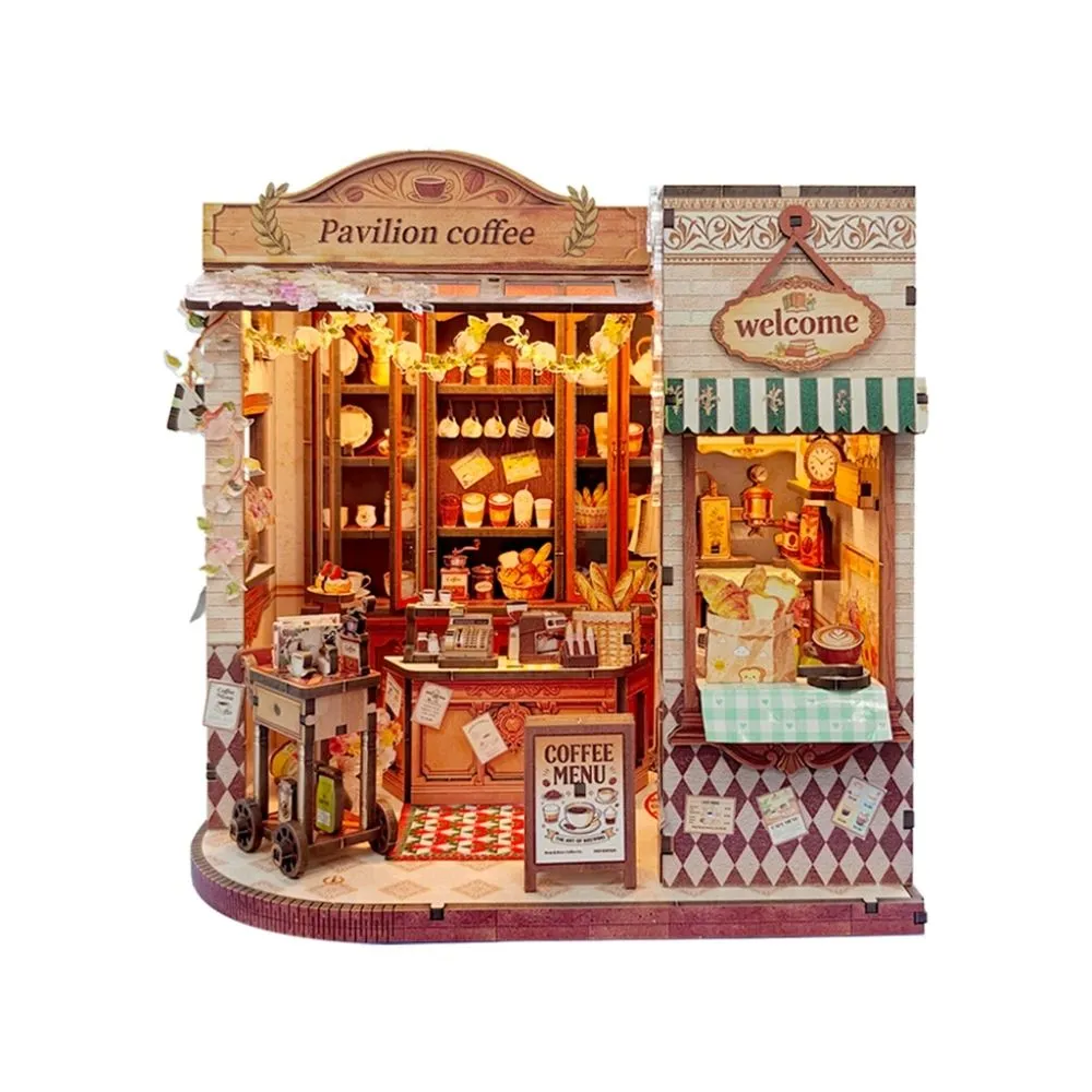 Figured'Art Vrijetijd Paviljoen Koffiehuis miniatuurhuisje 3D puzzel