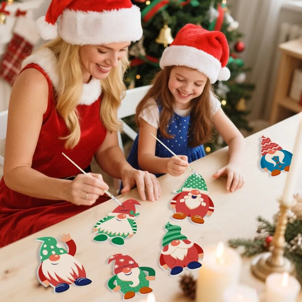 Figured'Art Noordse Kerstbedels kerstornamenten schilderen op nummer 8 stuks