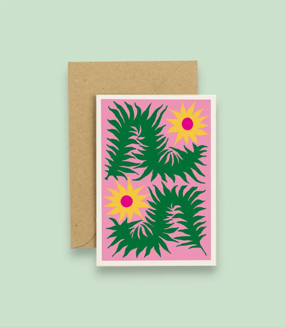 Studio Wald Pop Card 7 wenskaart A6 blanco bloemen