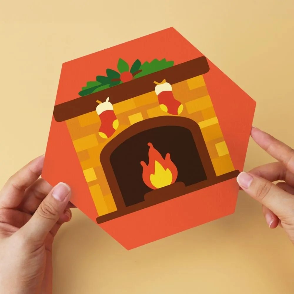 Figured'Art Mini Serie Zeshoeken schilderen op nummer 6 stuks kerst