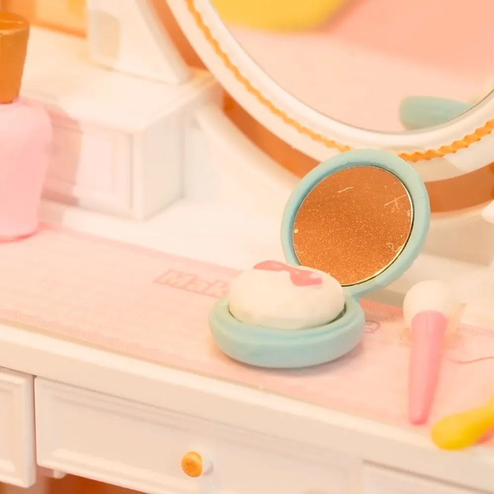Figured'Art Lieve roze slaapkamer miniatuurhuisje 105-delig roze
