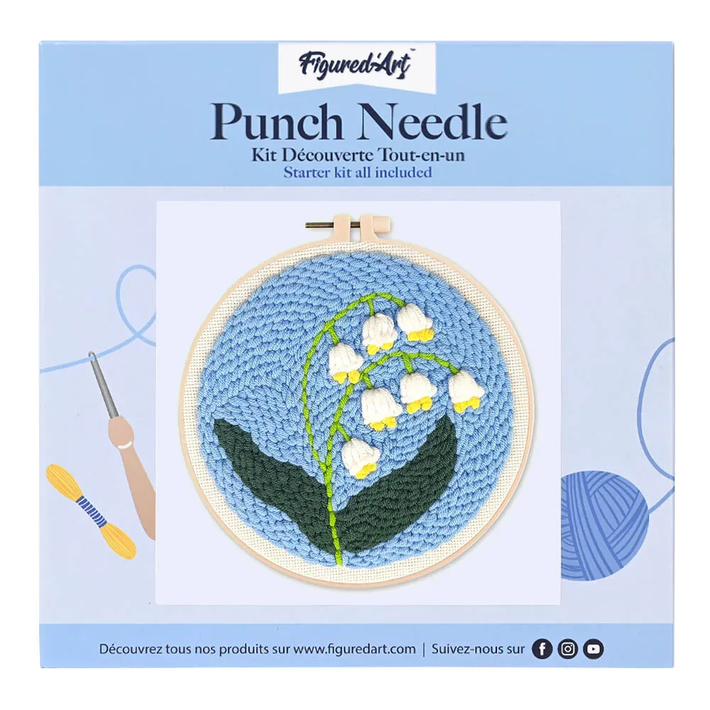 Figured'Art Lelietje-van-dalen punch needle pakket 20 cm wol
