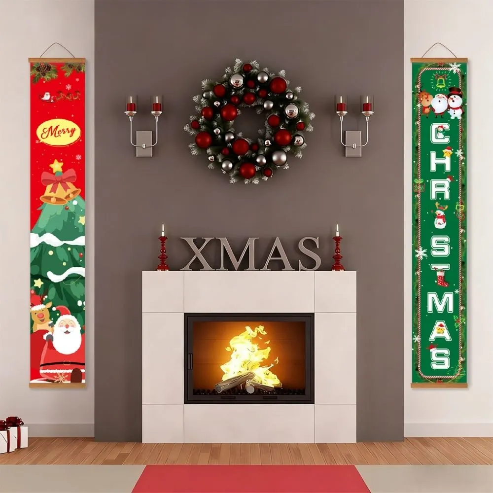 Figured'Art Vrolijk Seizoen deurbanners 2x 20x120cm kerst
