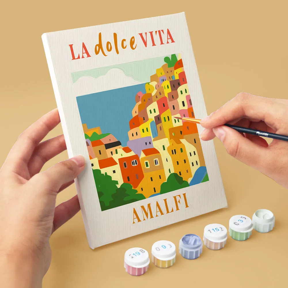 Figured'Art Zon van Italië mini schilderen op nummer 15x20cm 6 stuks