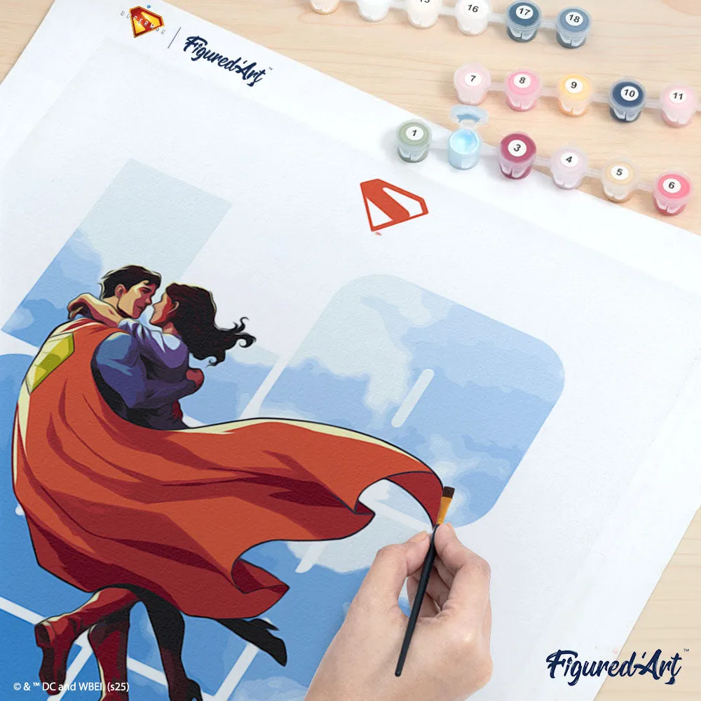 Figured'Art Superman Lois en Clark schilderen op nummer 40x50 cm eenvoudig
