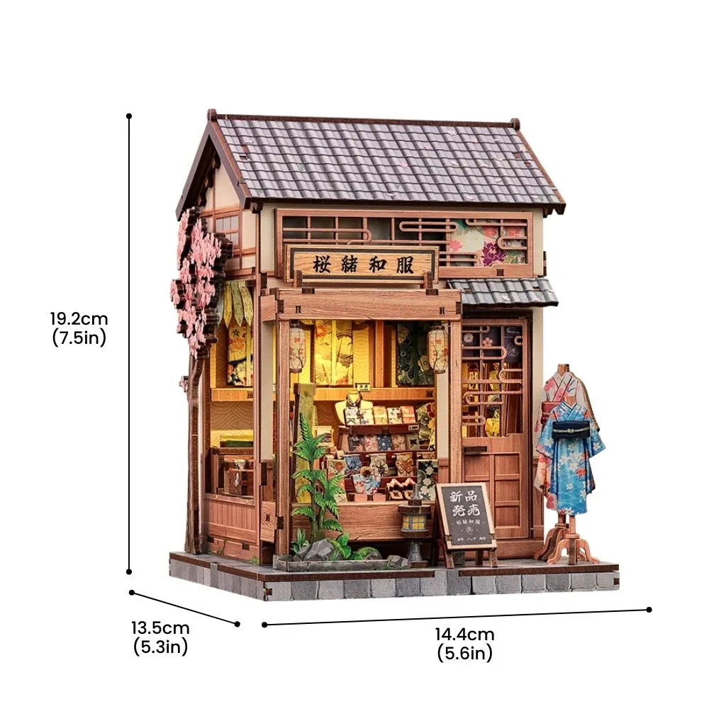 Figured'Art Zijdeatelier van Kyoto book nook bouwpakket 235 delen