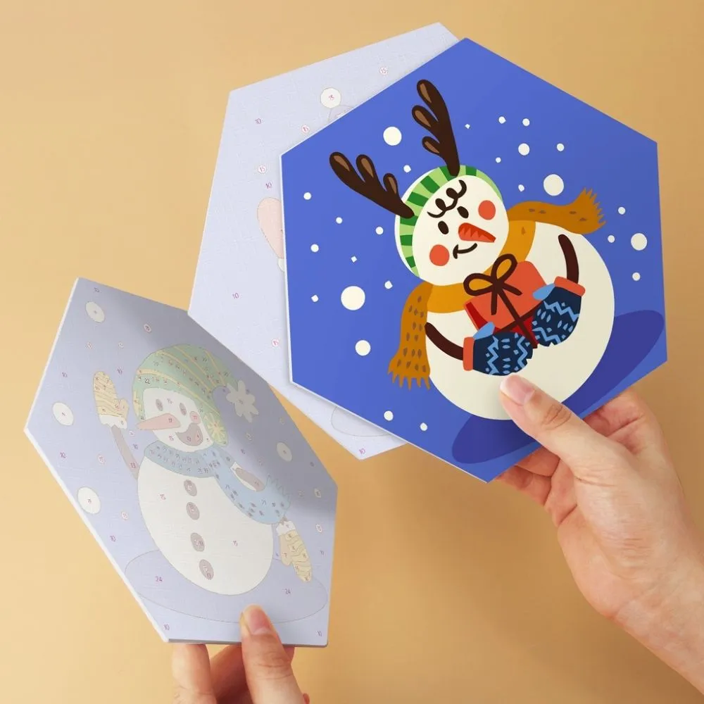 Figured'Art Mini Serie IJzige Vriendjes schilderen op nummer 6 stuks winter