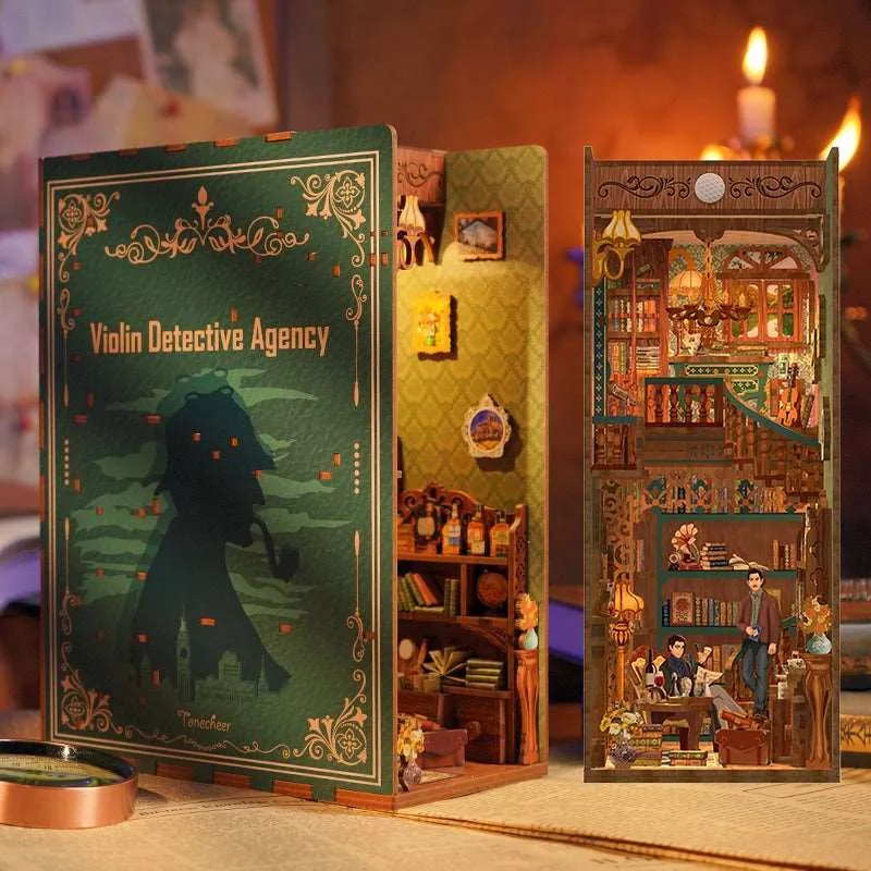 Figured'Art Viool Detectivebureau book nook 286 delen met licht
