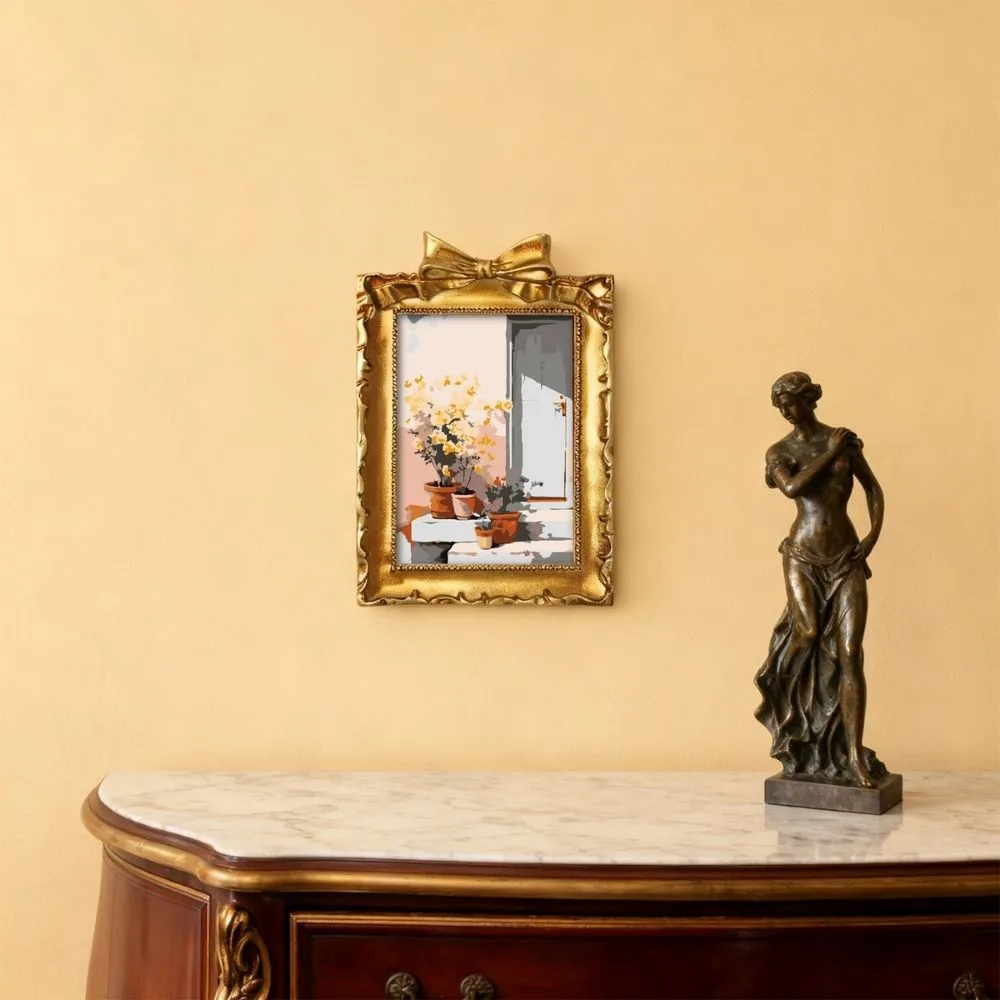 Figured'Art Mini Binnenplaats in Bloei schilderen op nummer 16,5x11cm lijst
