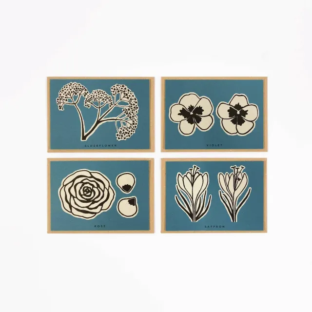 Studio Wald Flower receptkaarten 4 stuks seconds