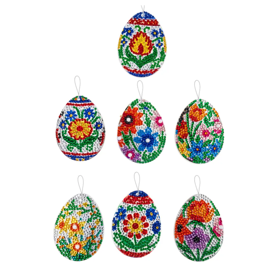 Craft Buddy Crystal Art Easter Eggs hangers diamond painting 24 stuks