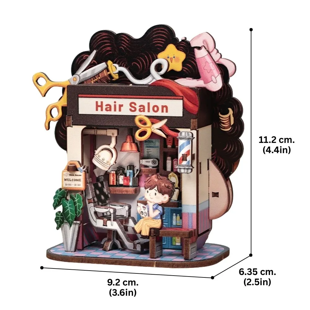 Figured'Art Kleine Kapsalon miniatuurhuisje bouwpakket 50 delig