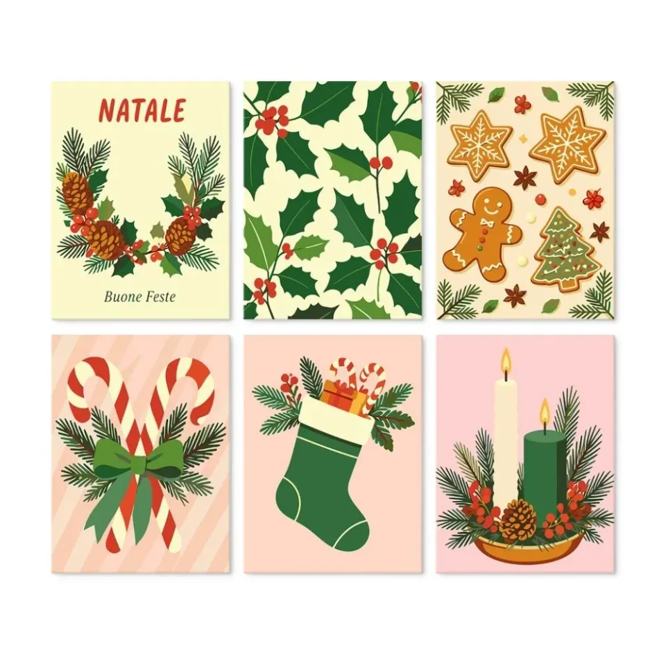 Figured'Art Mini Serie Kerstdetails schilderen op nummer 15x20cm 6 stuks