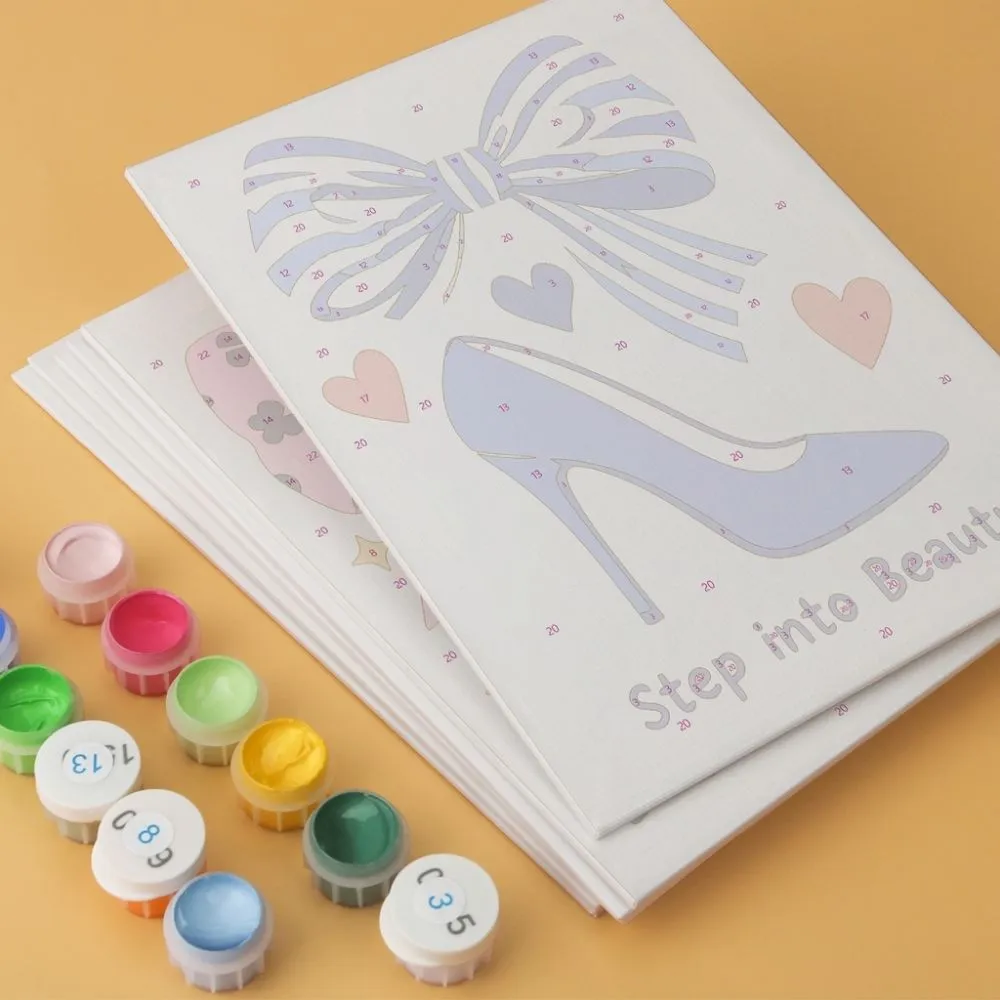 Figured'Art Mini Glamoureuze stappen schilderen op nummer 6 stuks