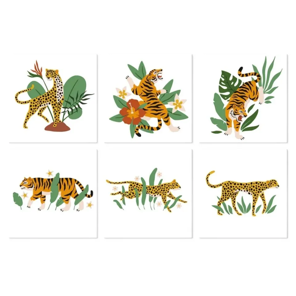 Figured'Art Jungletijger mini schilderen op nummer 6x 20x20