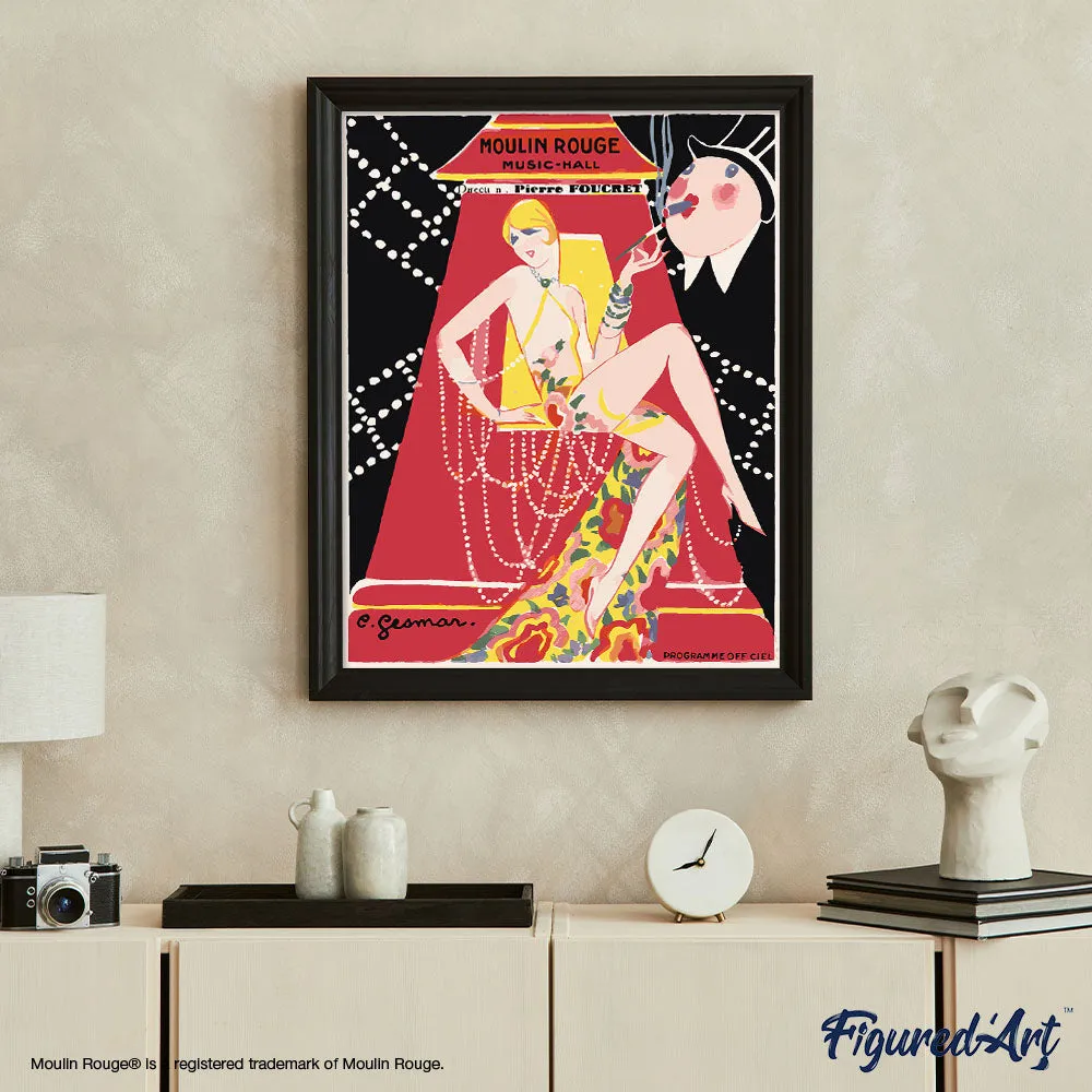 Figured'Art Moulin Rouge-affiche schilderen op nummer 40x50 cm vintage