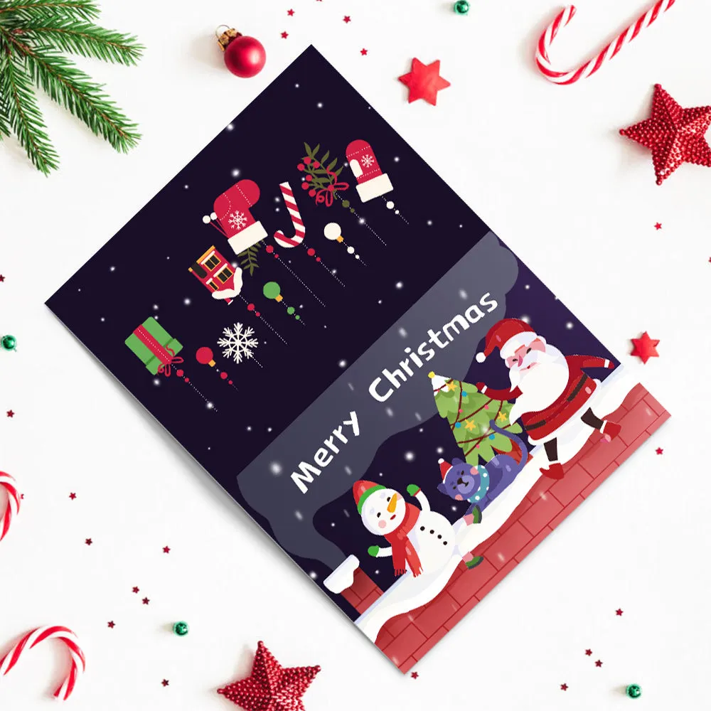 Figured'Art Serie 5 kerstkaarten schilderen op nummer set van 6