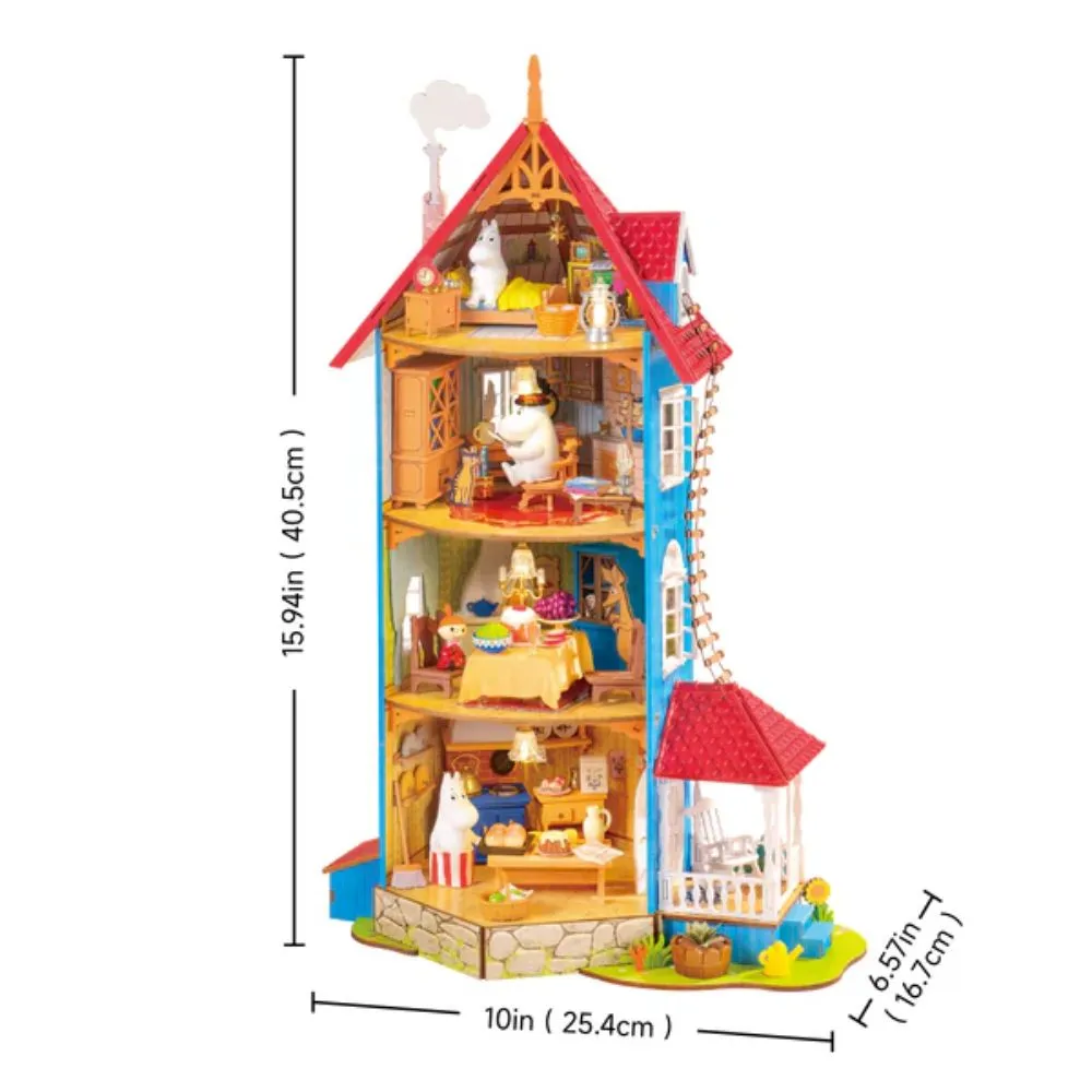 Figured'Art Moominhuis miniatuurhuisje 3D puzzel met LED 100 st