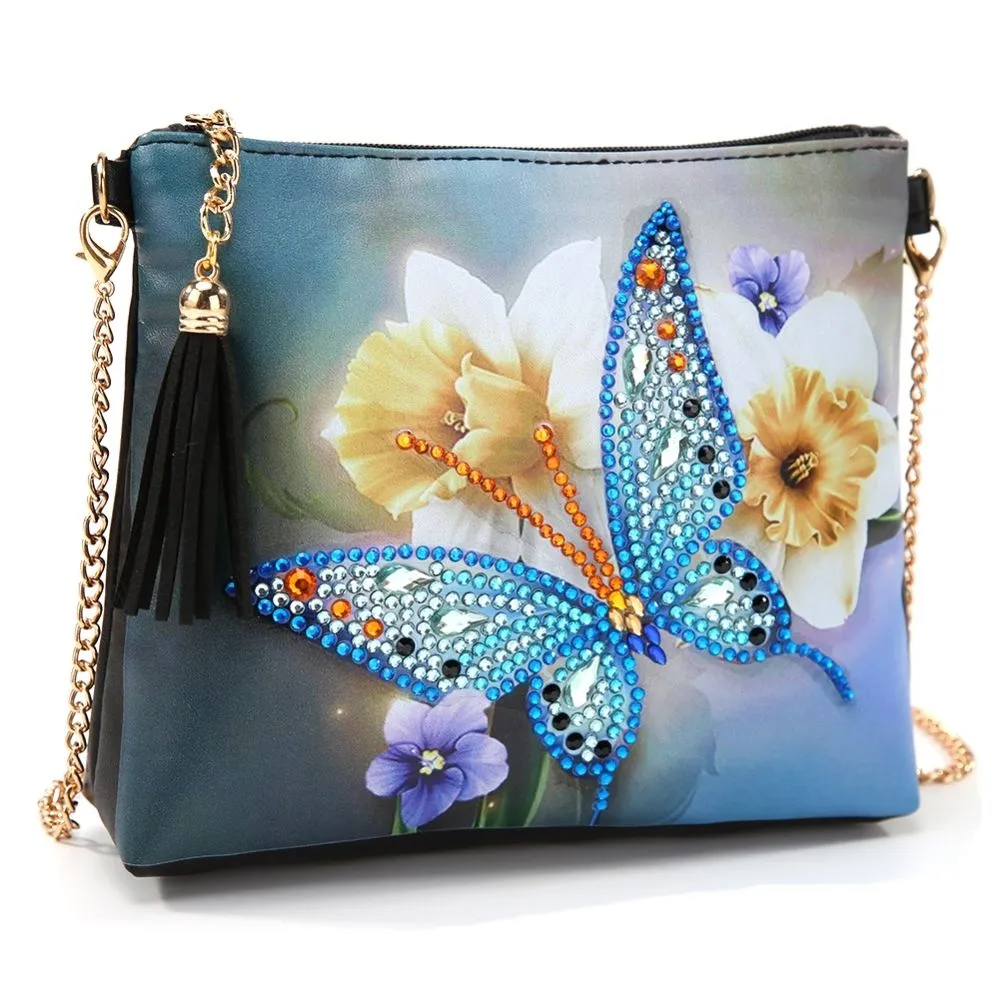 Figured'Art Vlinder Diamond Painting Handtas 18x15cm