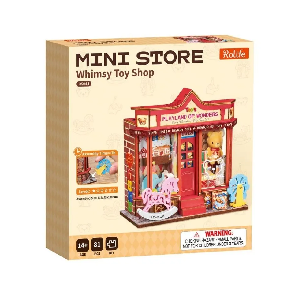 Figured'Art Whimsy Speelgoedwinkel miniatuurhuisje 3D puzzel 81 st