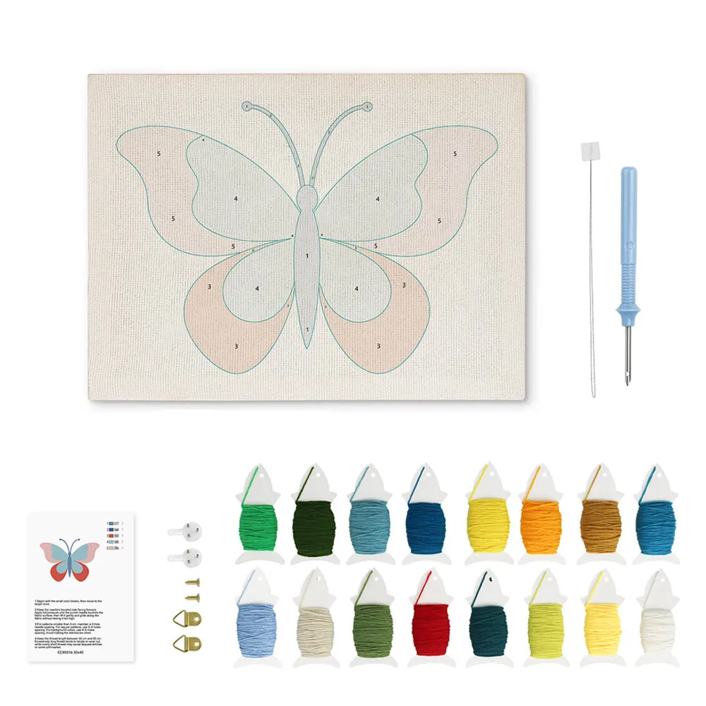 Figured'Art Lentewieken punch needle pakket 20x30 cm met frame