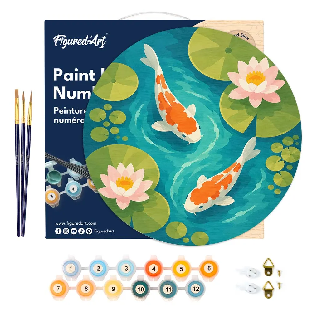 Figured'Art Koivijver schilderen op nummer houten schijf 30 cm