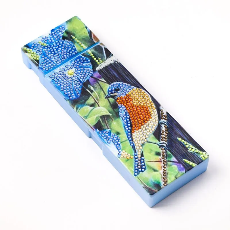 Figured'Art Vogel diamond painting pennenhouder 21x7x3cm steentjes