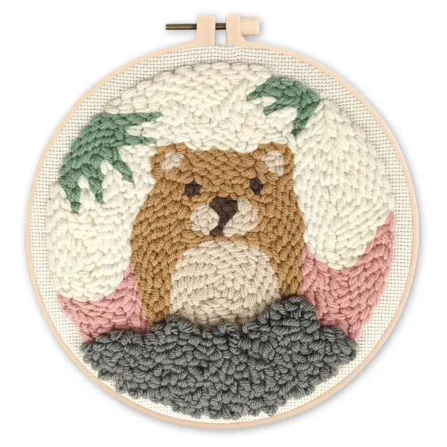 Figured'Art Kleine beer punch needle pakket 20x20 cm beginners