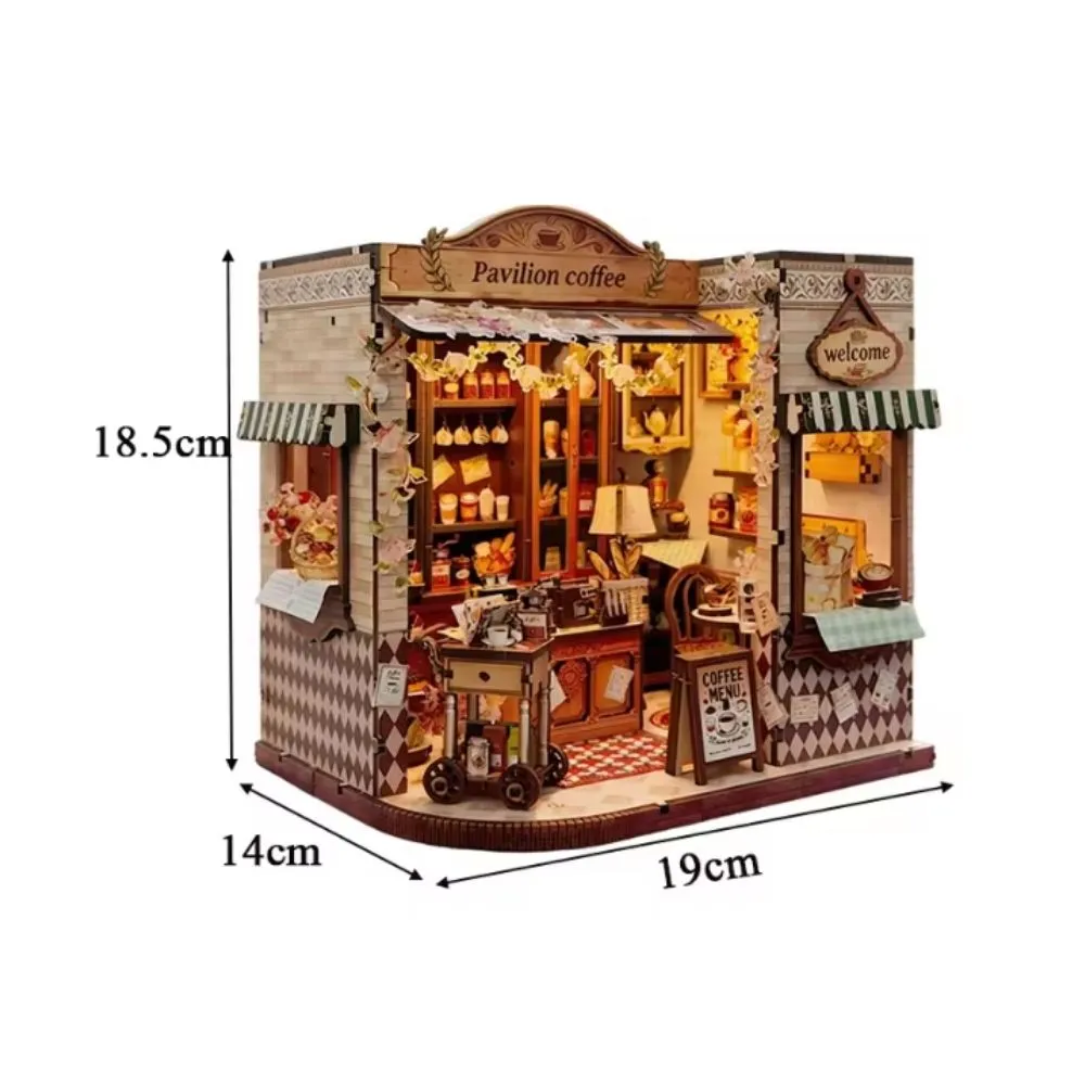 Figured'Art Vrijetijd Paviljoen Koffiehuis miniatuurhuisje 3D puzzel