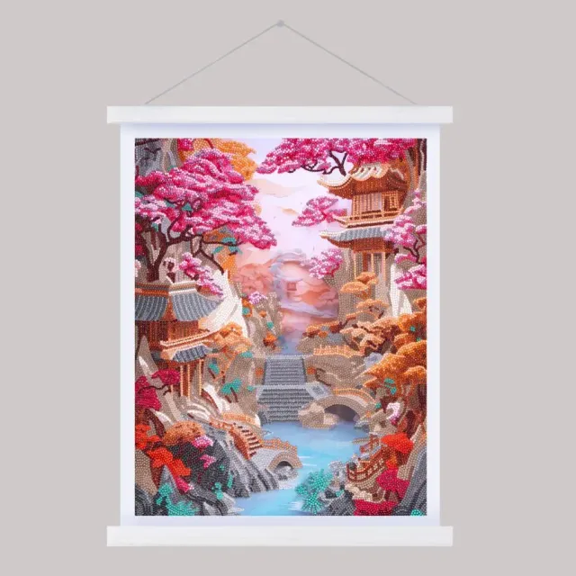 Craft Buddy Crystal Art Cherry Blossom diamond painting scroll 35x45 cm