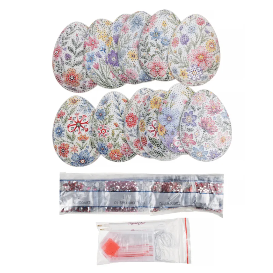 Craft Buddy Crystal Art Easter Eggs hangers 12 stuks 12cm